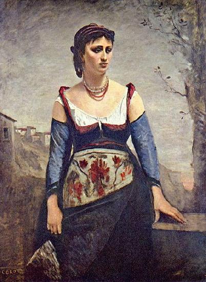 Jean-Baptiste-Camille Corot Agostina, die Italienerin Sweden oil painting art